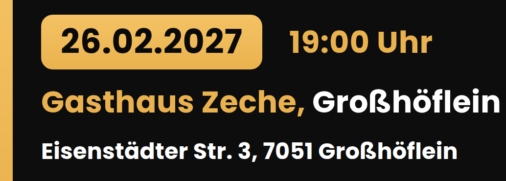 Emile Coué's Powernight am 26. Februar 2027 um 19:00 Uhr in Eisenstadt