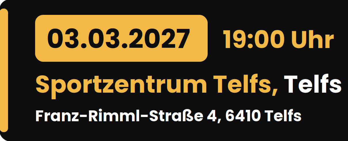 Rudi Strahl's Comedy Show am 3. März 2027 um 19:00 Uhr im Sportzentrum Telfs, Franz-Rimml-Straße 4, 6410 Telfs